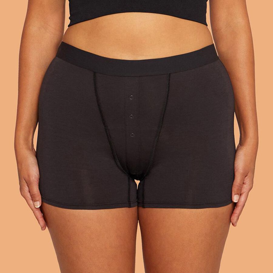Thinx Modal Boyshort (Heavy Absorbency), Black, large image number 1
