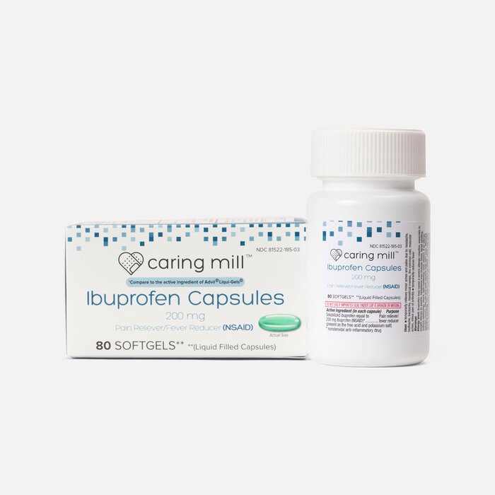 Caring Mill™ Ibuprofen Liquid Gels Pain Reliever/ Fever Reducer (NSAID), 80 ct., , large
