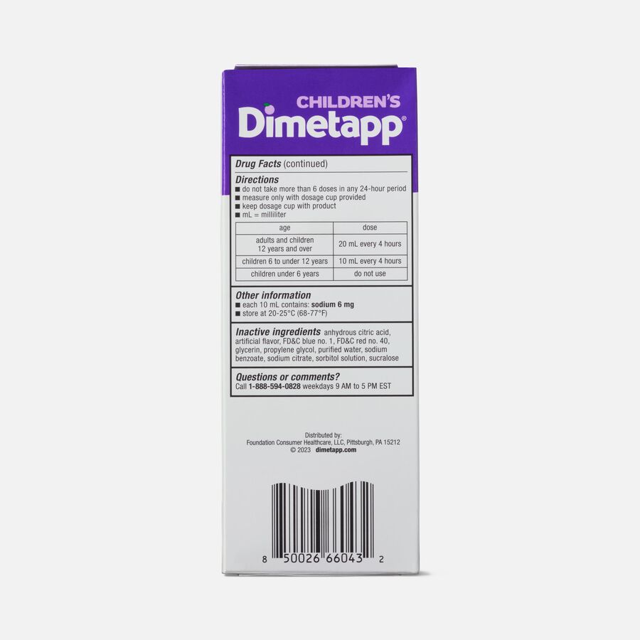 Children's Dimetapp Cold & Allergy, Grape, 8 oz., , large image number 1