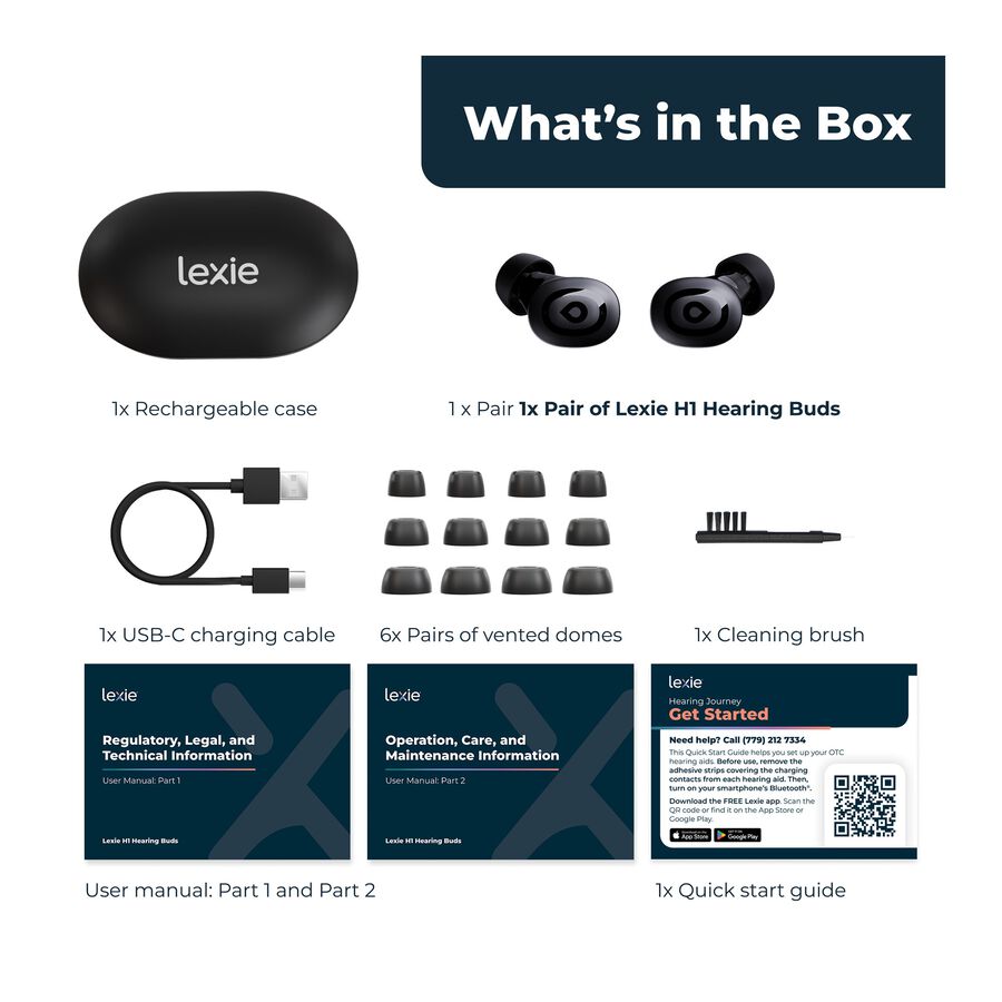 Lexie H1 OTC Hearing Buds, , large image number 9