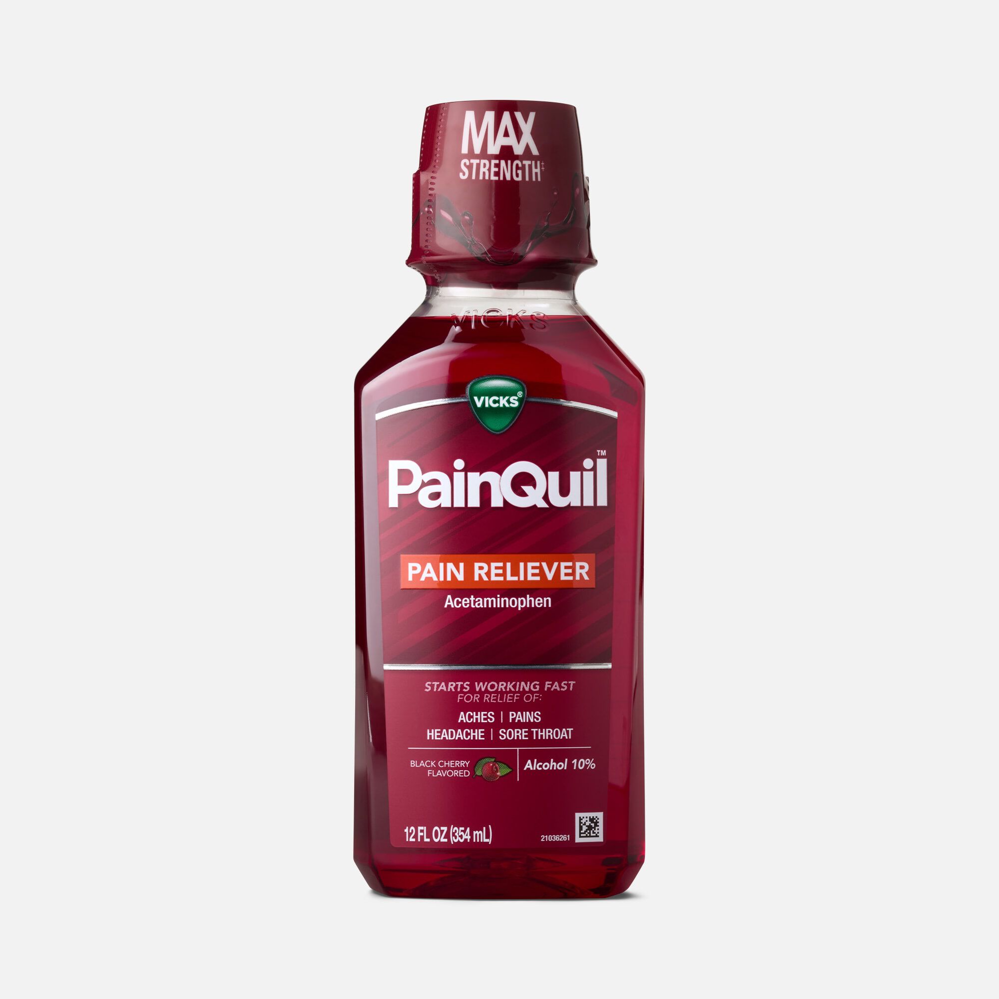 Vicks PainQuil Pain Relief Liquid, Black Cherry, 12 oz., , large