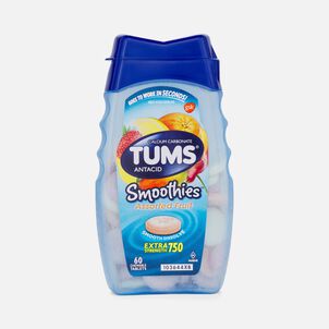 TUMS Smoothies Extra Strength Antacid Chewable Tablets, Assorted Fruit, 60 ct.