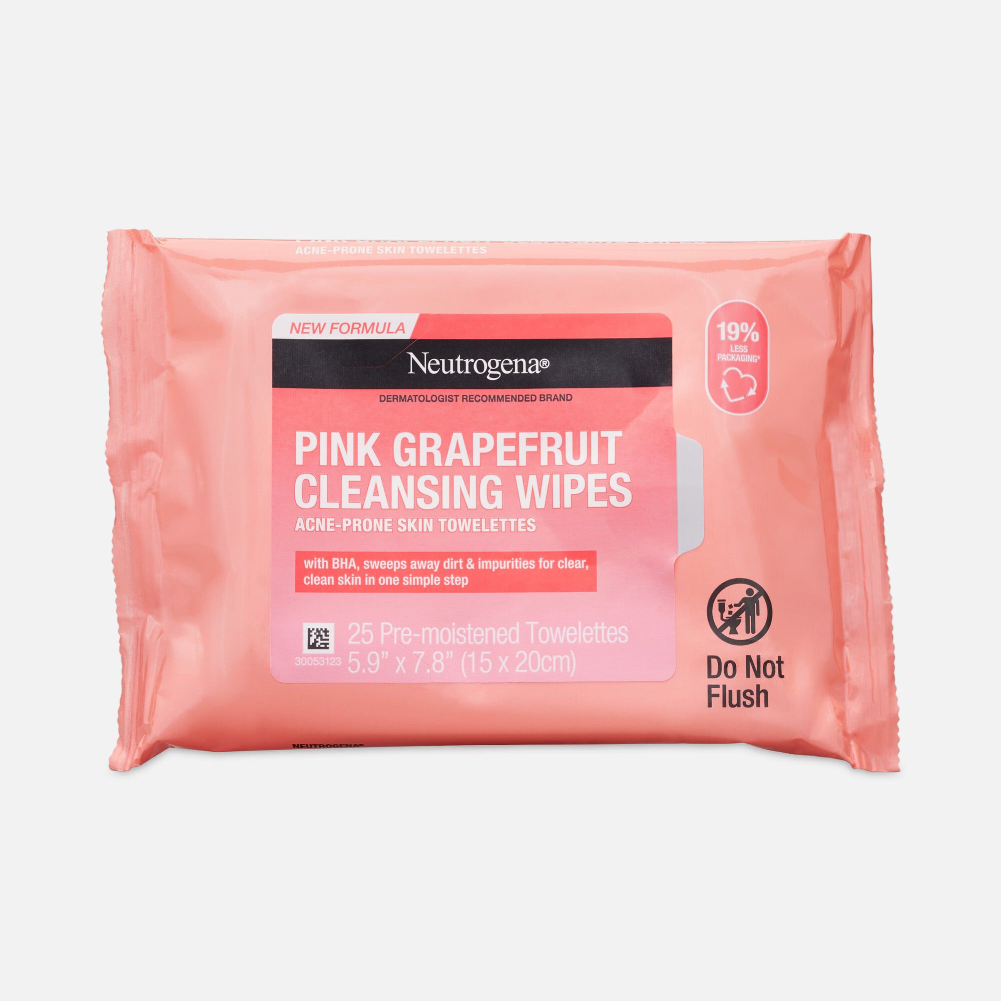 Neutrogena Pink Grapefruit Cleansing Wipes, 25 ct., , large