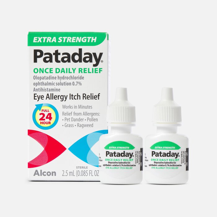 Pataday Extra-Strength Once Daily Eye Allergy Itch Relief Drops, 2.5mL (2-Pack), , large
