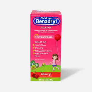 Children's Benadryl Oral Solution, Cherry Flavored, 8 fl oz.