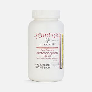 Caring Mill&trade; Acetaminophen Adult Pain Reliever/Fever Reducer Extra Strength Caplets, 500 ct.