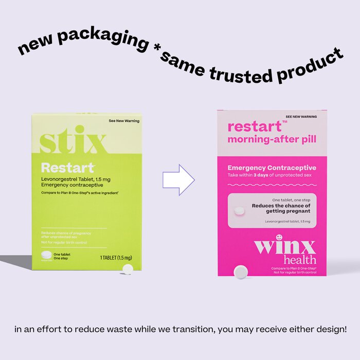 Winx Health Restart Emergency Contraceptive Morning After Pill, 1 ct., , large
