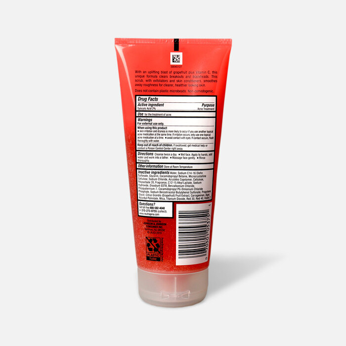 Neutrogena Pink Grapefruit Oil-Free Foaming Acne Scrub, 6.7 fl oz., , large