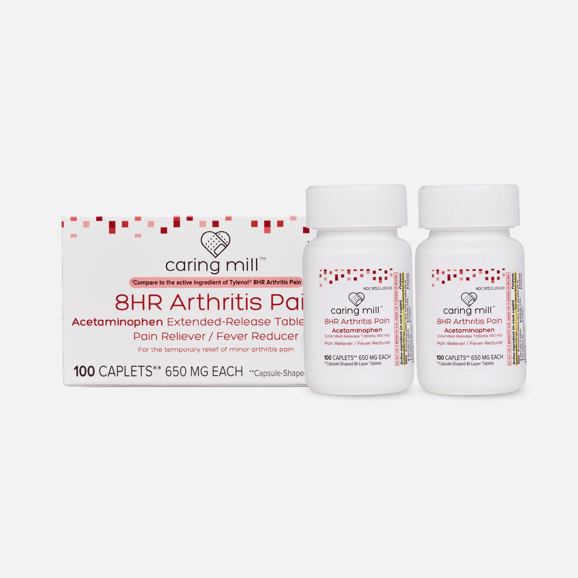 Caring Mill™ 8 HR Arthritis Acetaminophen, 100 ct. (2-Pack), , large