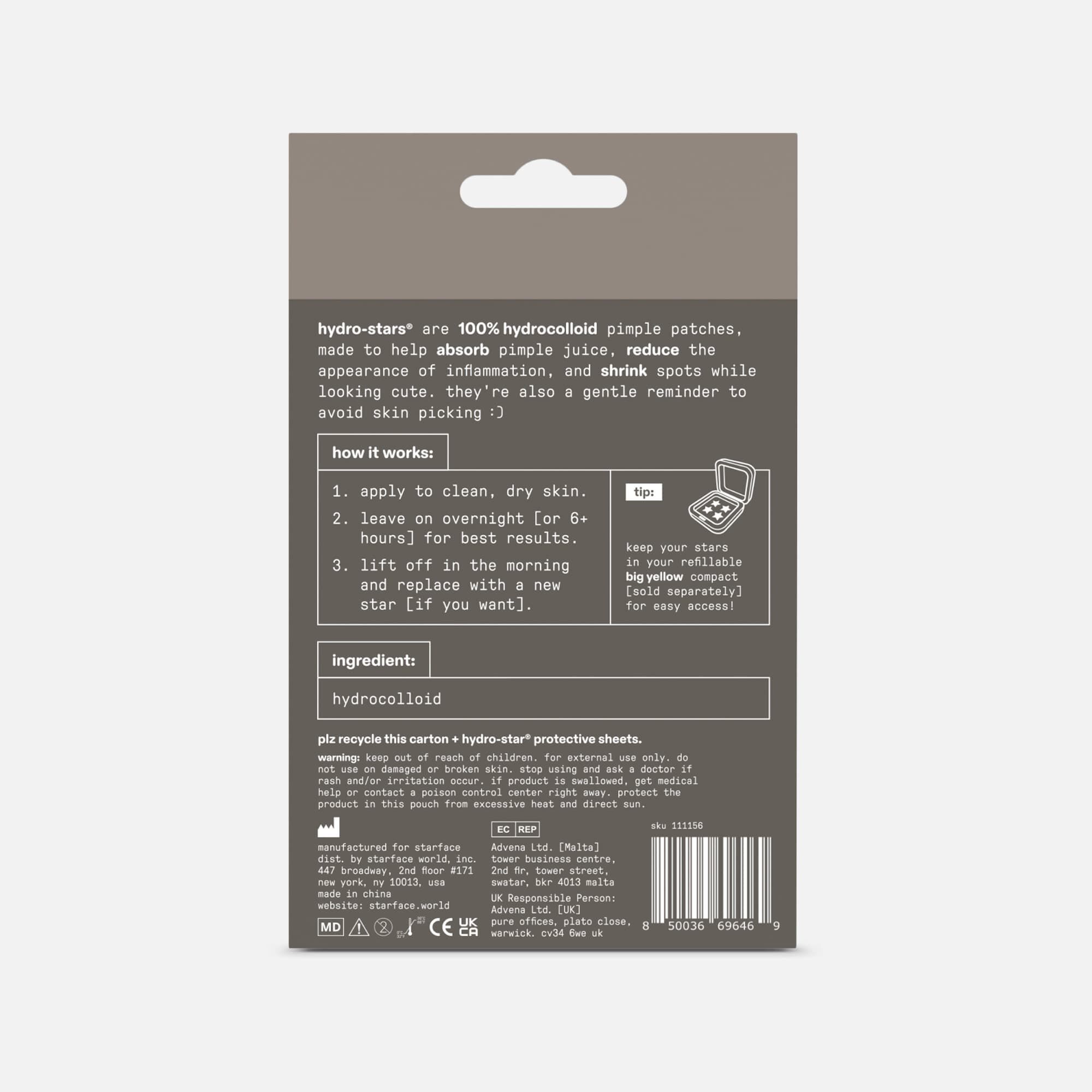 Starface Hydro-Star Earth Pimple Patches, 32 ct., , large