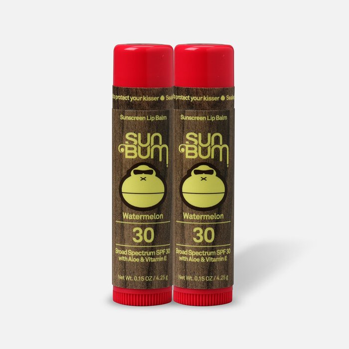 Sun Bum Lip Balm, SPF 30, Watermelon, .15 oz. (2-Pack), , large