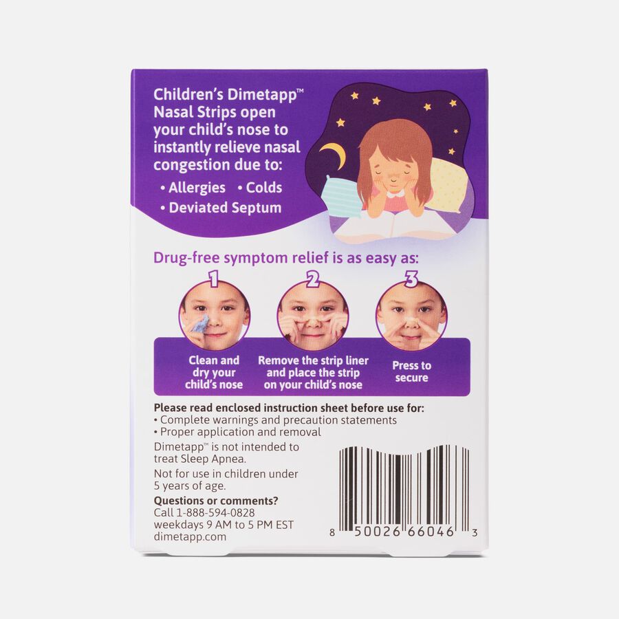 Children's Dimetapp Stuffy Nose Strips for Kids, 12 ct., , large image number 1