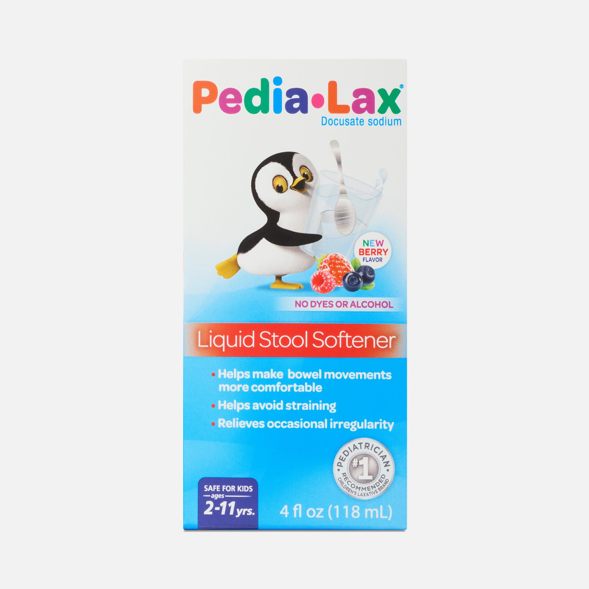 Pedia-Lax® Liquid Stool Softener for Kids, Dye Free Berry, 4 oz.