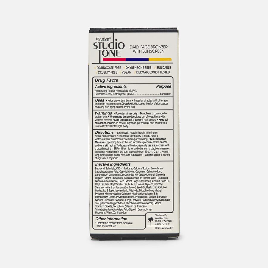 Vacation Studio Tone SPF 50 Bronzing Drops for Face, 1 oz., , large image number 2