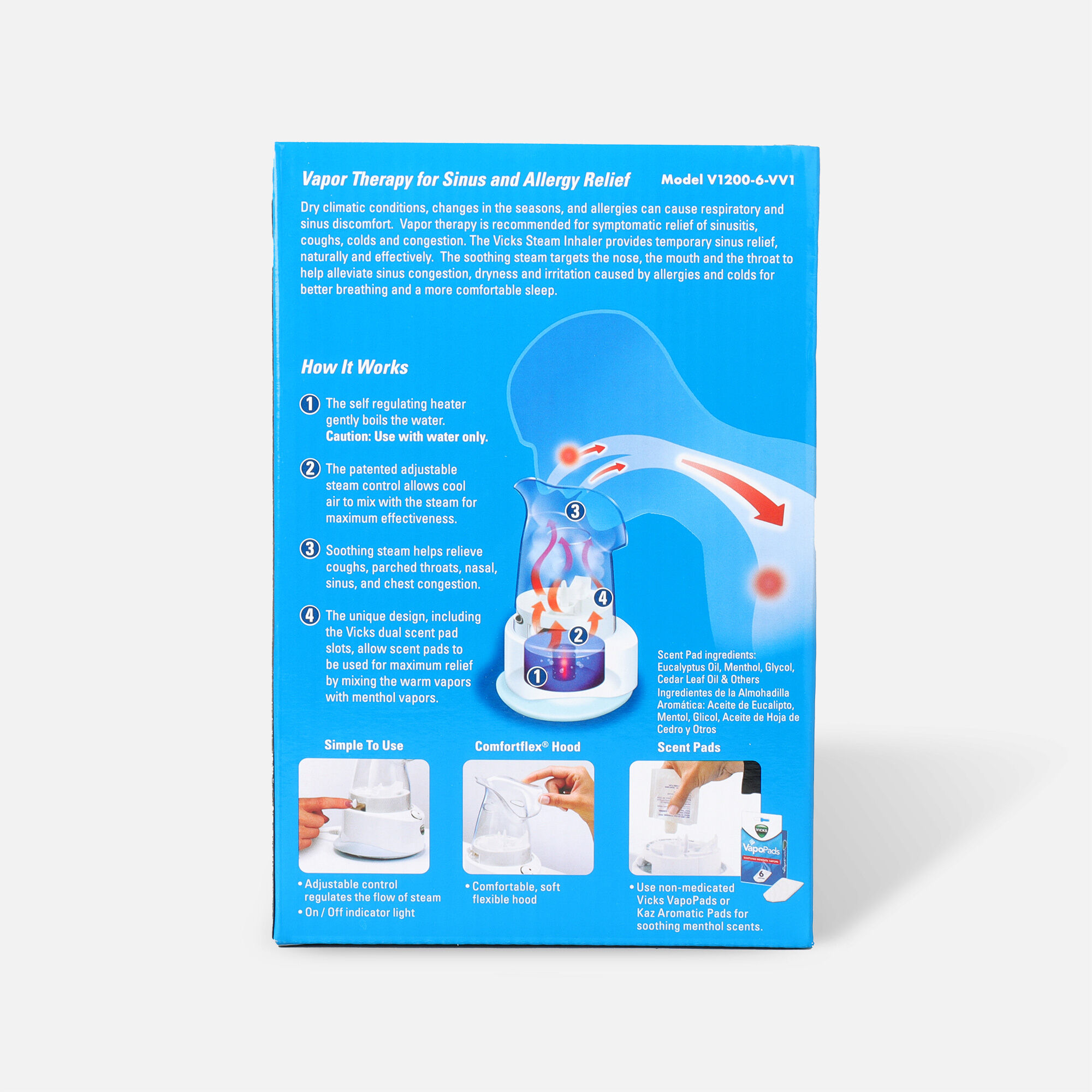 Vicks Personal Steam Inhaler V1200, , large