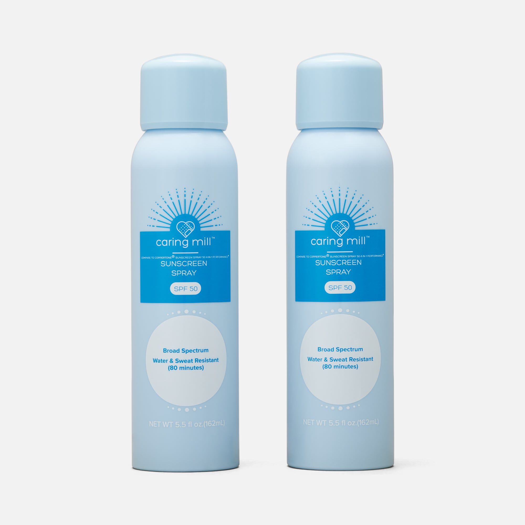 Caring Mill™ Sunscreen Spray, SPF 50, 5.5 fl oz. (2-Pack), , large