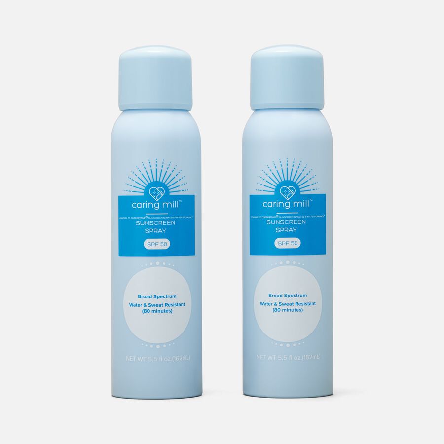Caring Mill™ Sunscreen Spray, SPF 50, 5.5 fl oz. (2-Pack), , large image number 0