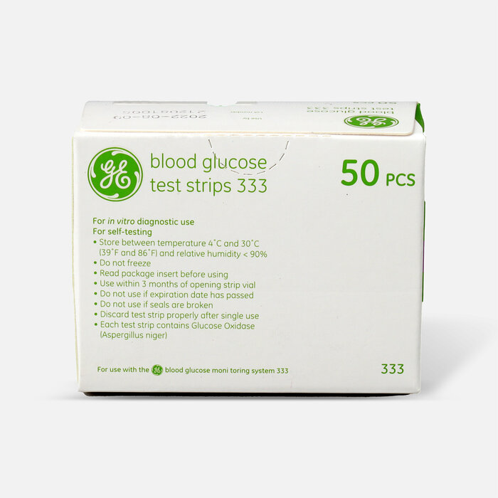 GE333 Blood Glucose Test Strips, 50 ct., , large