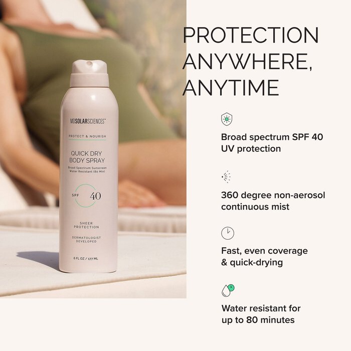 MDSolarSciences Quick Dry Body Spray SPF 40, 6 oz., , large