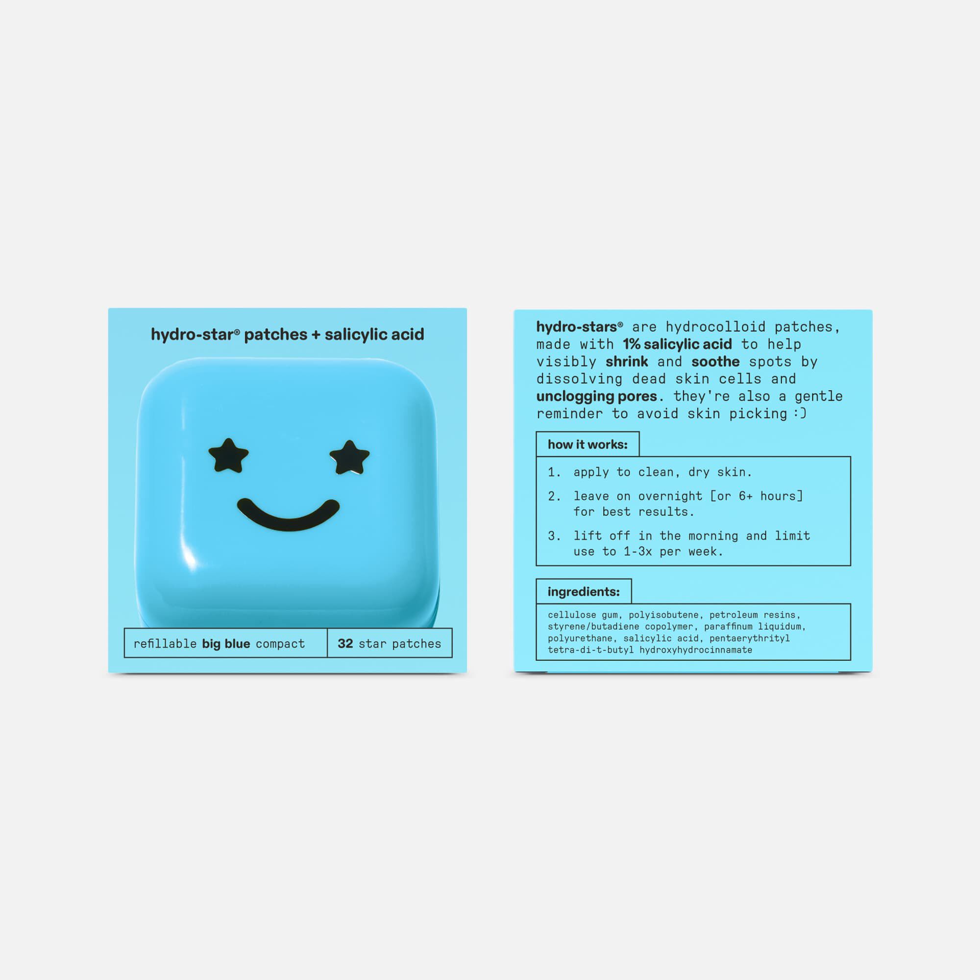 Starface Hydro-Star Salicylic Acid Patches + Big Blue Compact, 32 ct., , large