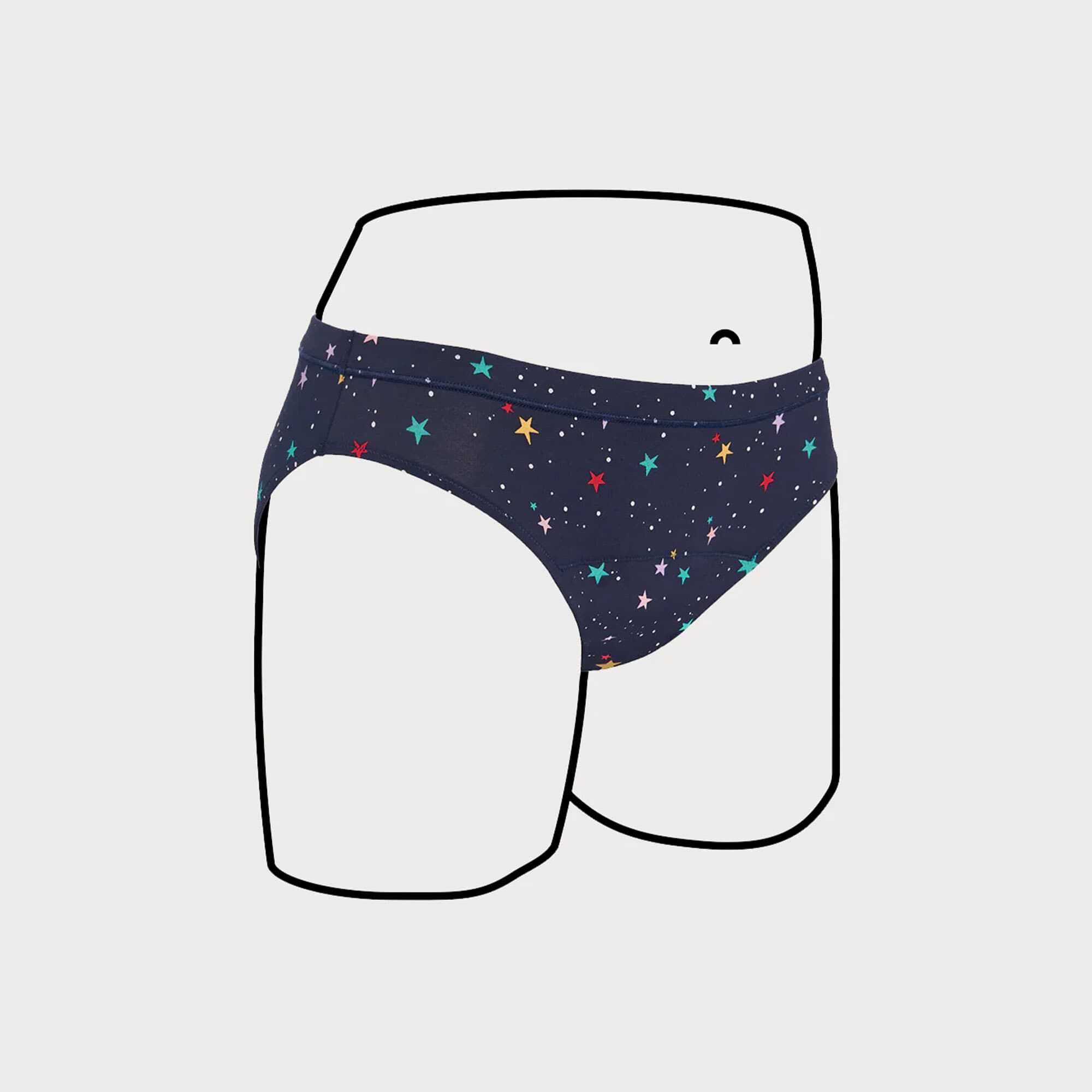 Thinx Teens All Day Bikini, Lucky Stars, , large