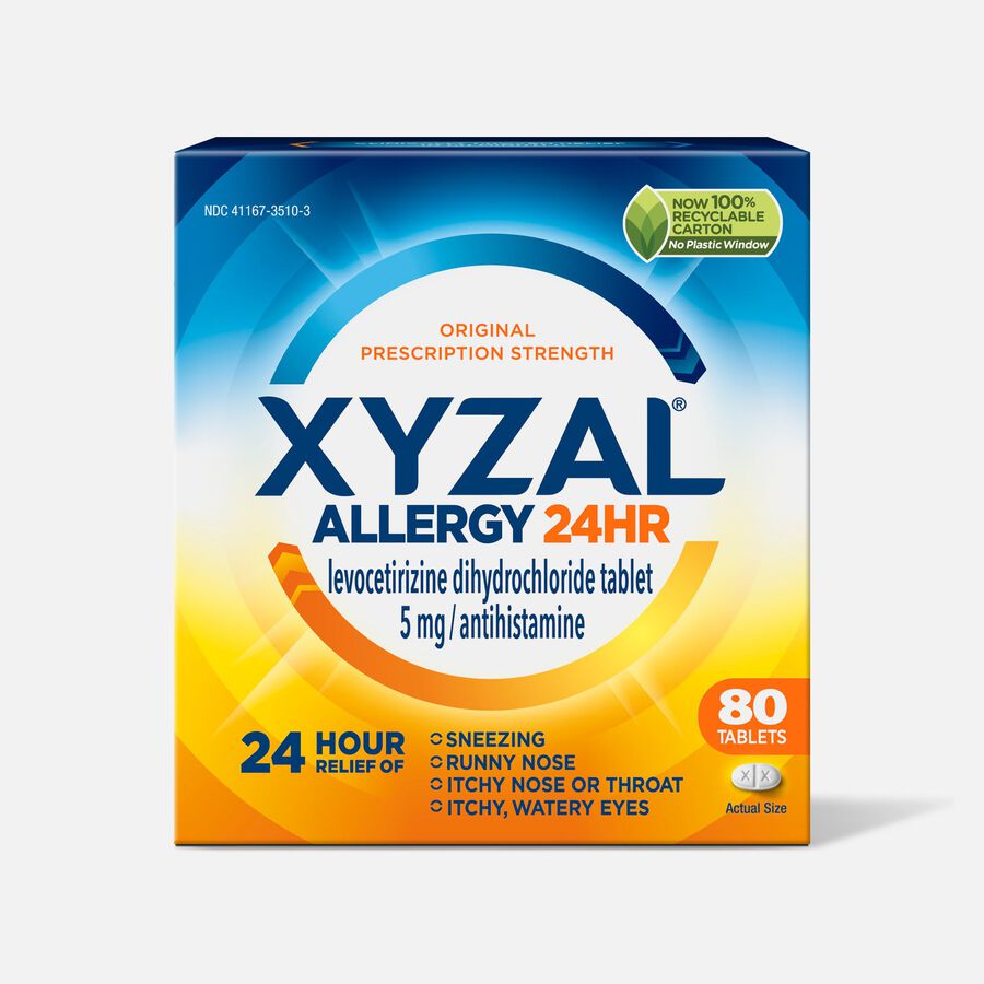 Xyzal 24 Hour Allergy Medicine, 80 ct., , large image number 0