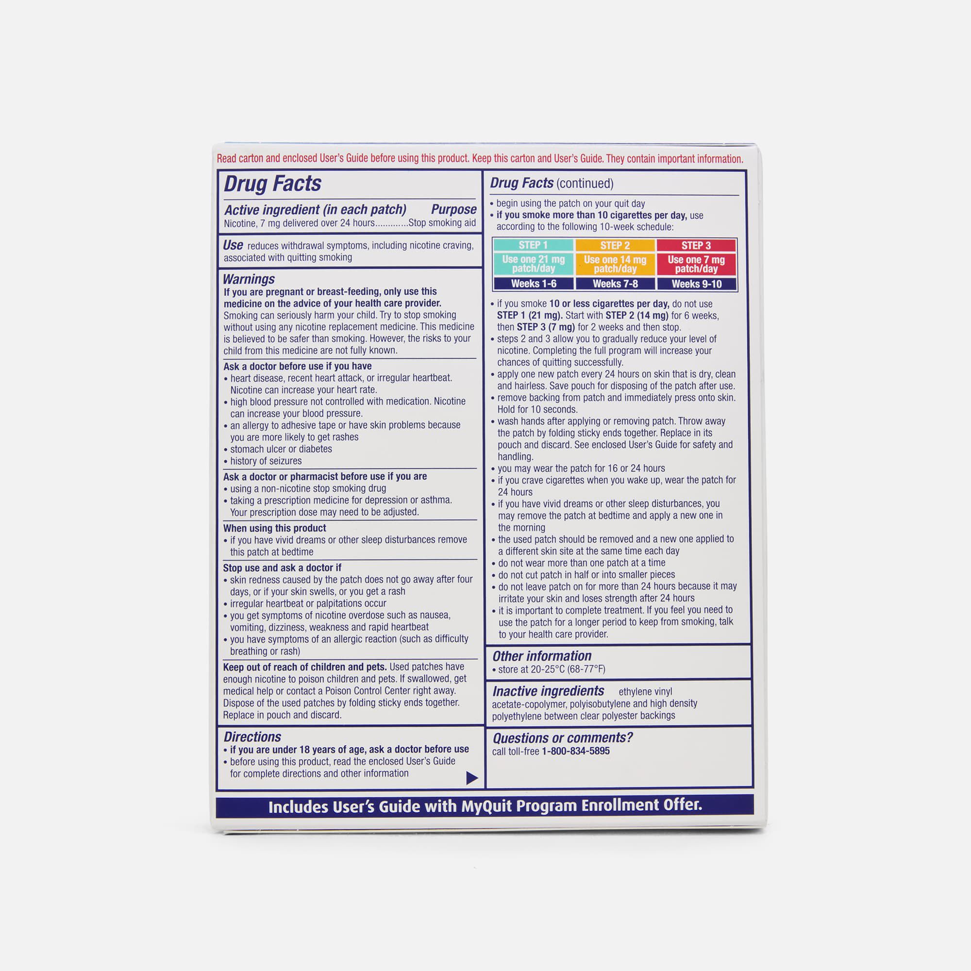 NicoDerm CQ Step 3 Clear Nicotine Patches, 7mg, 14 ct., , large