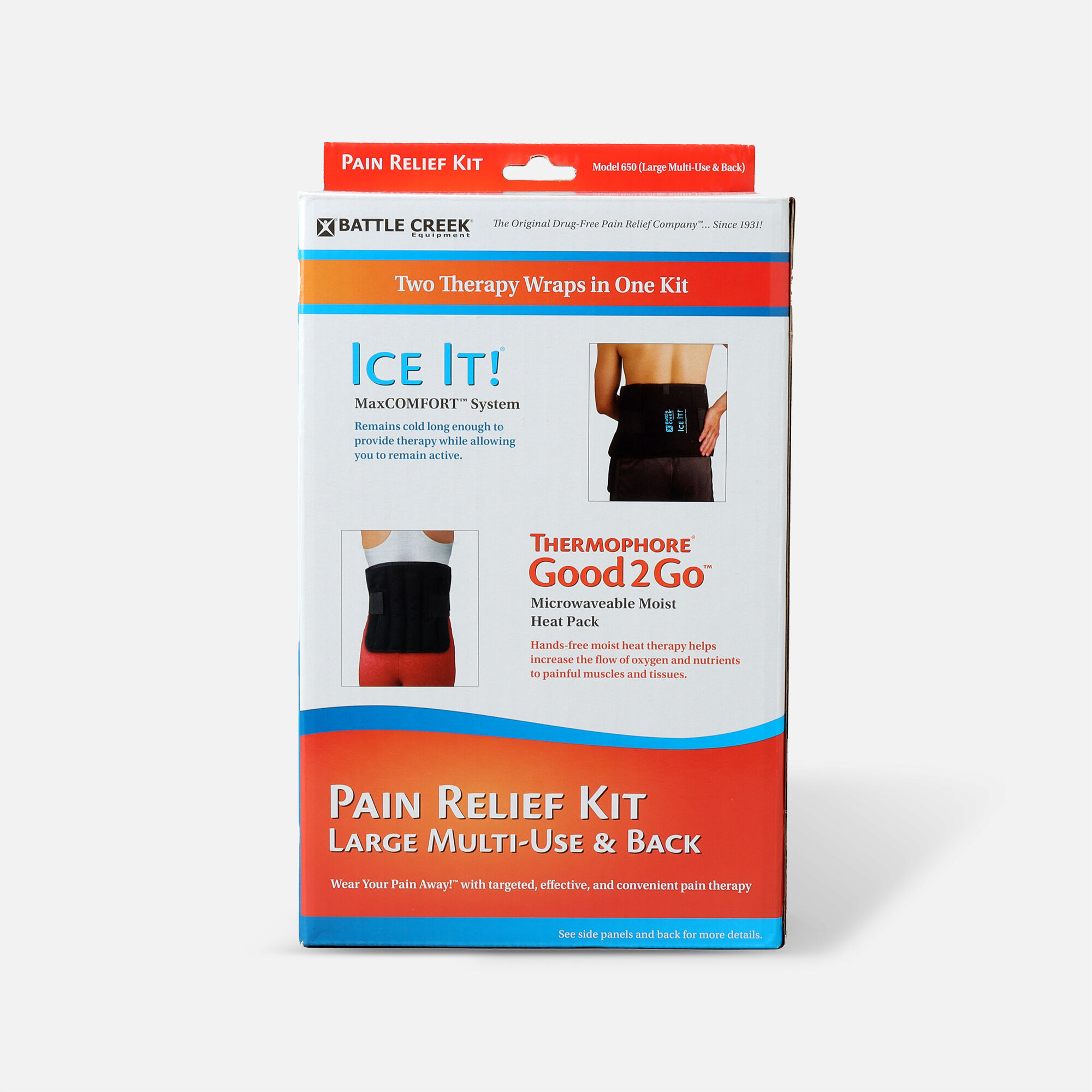 Battle Creek Back Pain Kit with Moist Heat and Cold Therapy