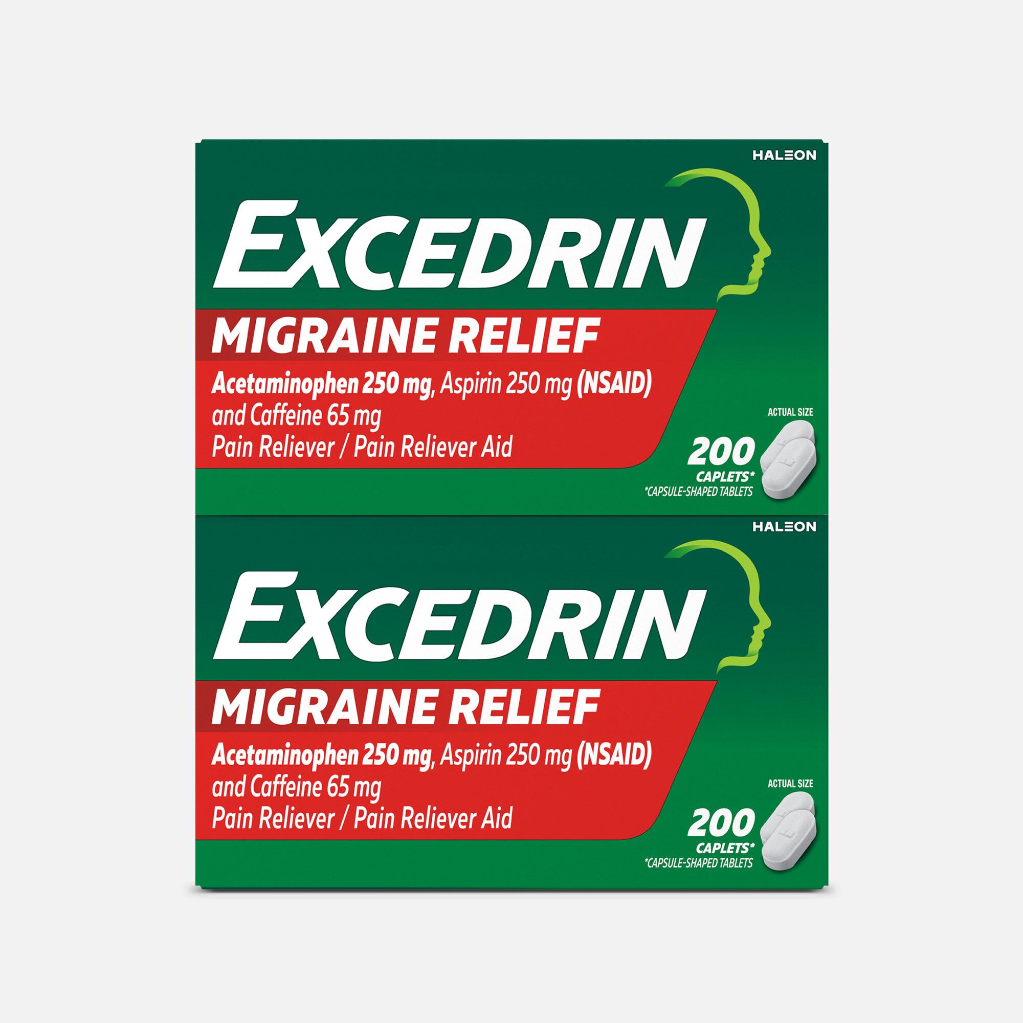 Excedrin Migraine Extra Strength Caplets, 200 ct. (2-Pack), , large