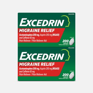 Excedrin Migraine Extra Strength Caplets, 200 ct. (2-Pack)