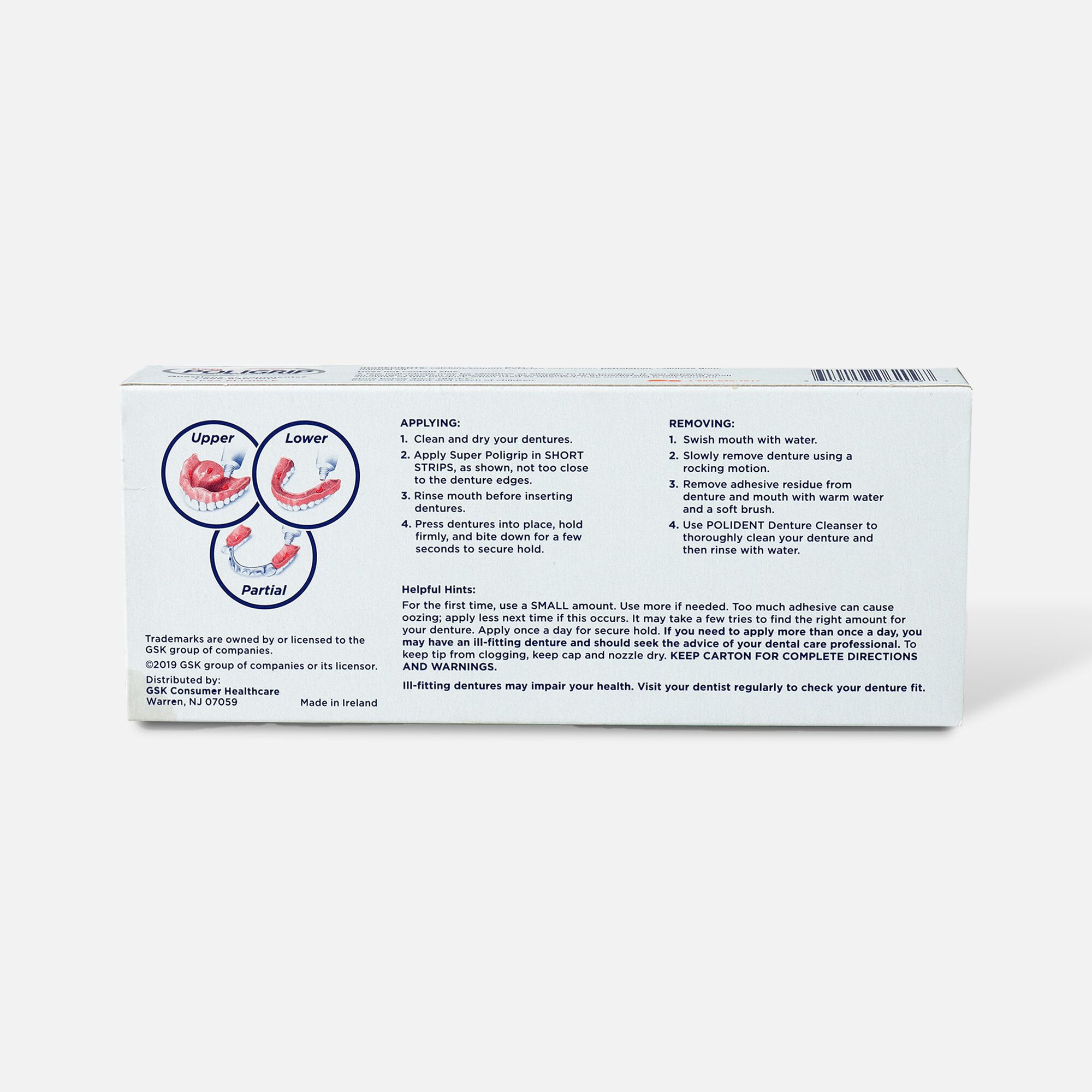 Super Poligrip Free Formula Zinc Free Denture Adhesive Cream - Twin Pack, , large