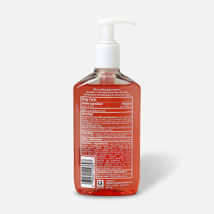 Neutrogena Pink Grapefruit Oil-Free Acne Facial Wash, 9.1 oz., , large