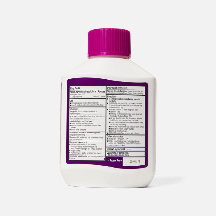 MiraLAX Laxative Powder for Gentle Constipation Relief - 30 Dose Bottle, , large