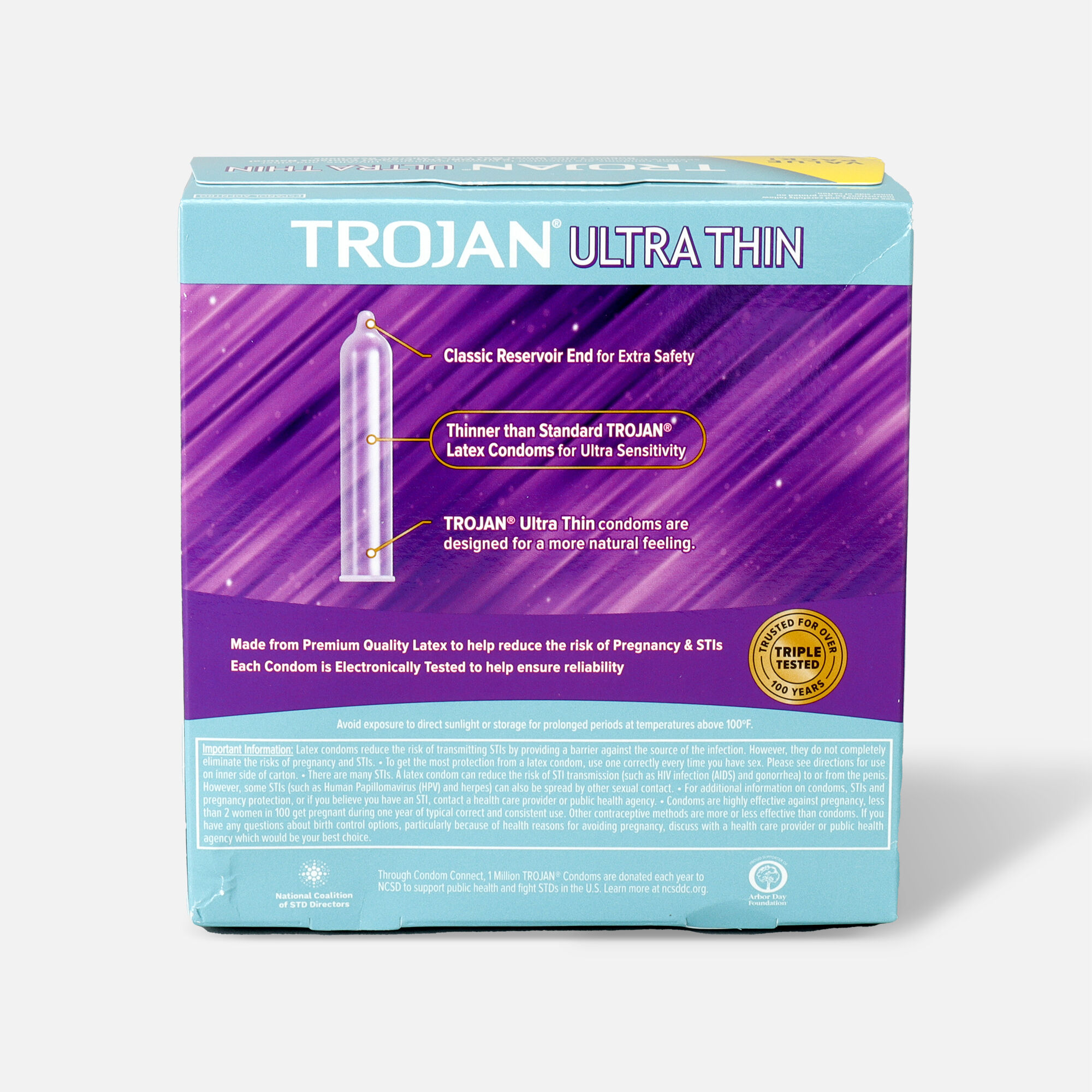 Trojan Ultra Thin Lubricated Latex Condoms, 36 ct., , large