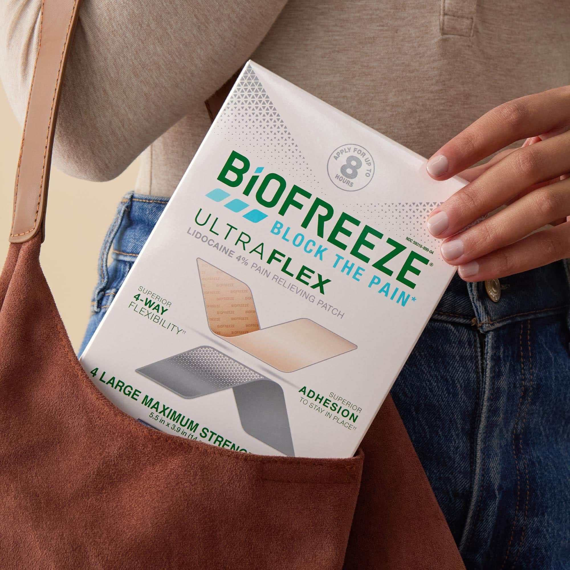 Biofreeze® Ultraflex Maximum Strength Pain Relief Patches, 4 ct., , large