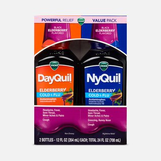 Vicks® DayQuil™ & NyQuil™ Cold & Flu Combo-Pack, Elderberry, 12 fl oz.