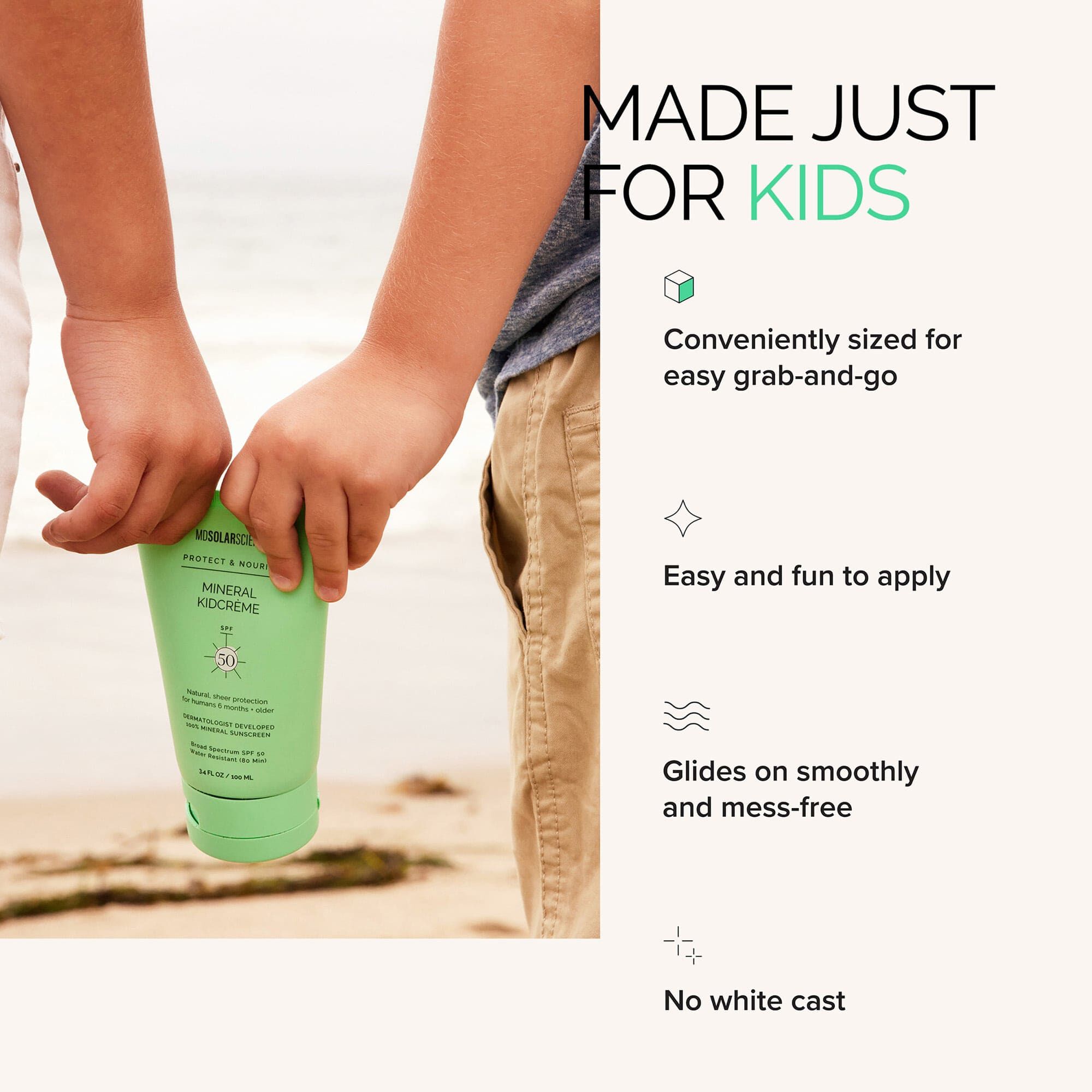 MDSolarSciences KidCrème Mineral Sunscreen SPF 50, 3.4 oz., , large