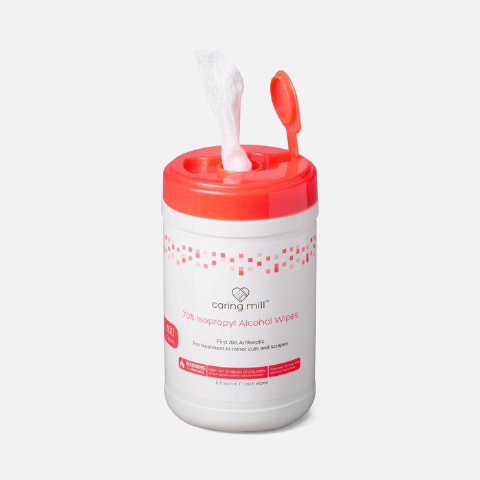 Caring Mill™ Alcohol Wipes Canister, 100 ct., , large
