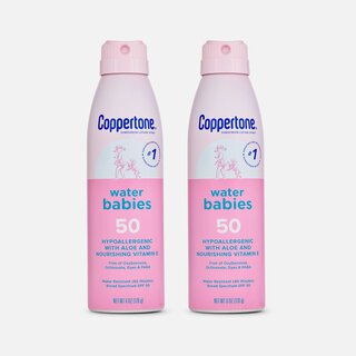 Coppertone WaterBabies Sunscreen Spray, SPF 50, 6 oz. (2-Pack)