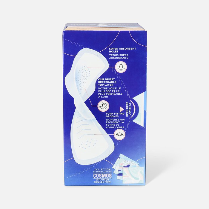 Always Infinity FlexFoam Pads for Women Size 4 Overnight Absorbency, with Wings Unscented, 26 ct., , large