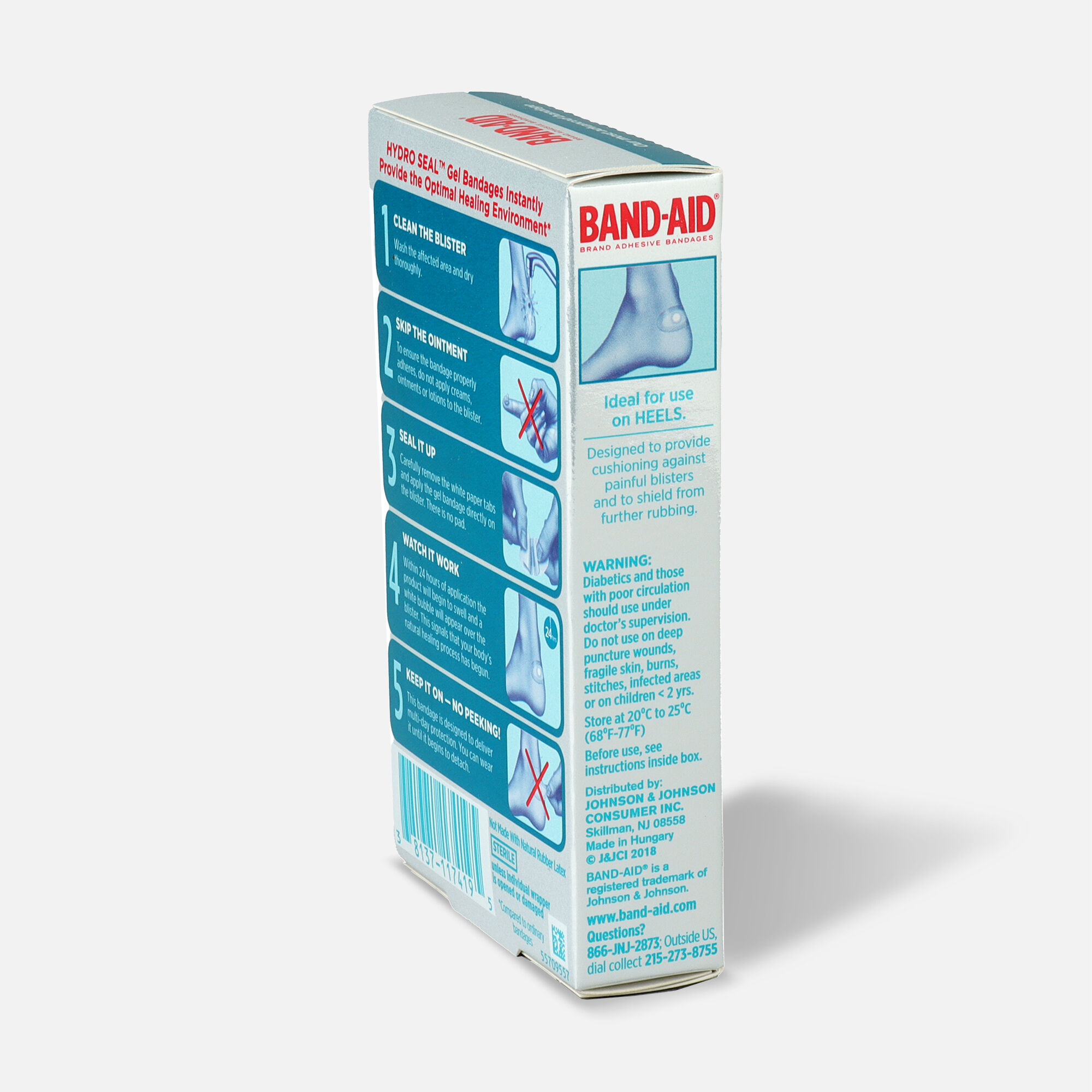 BAND-AID® Hydro Seal Adhesive Bandages for Heel Blisters, 6 ct., , large
