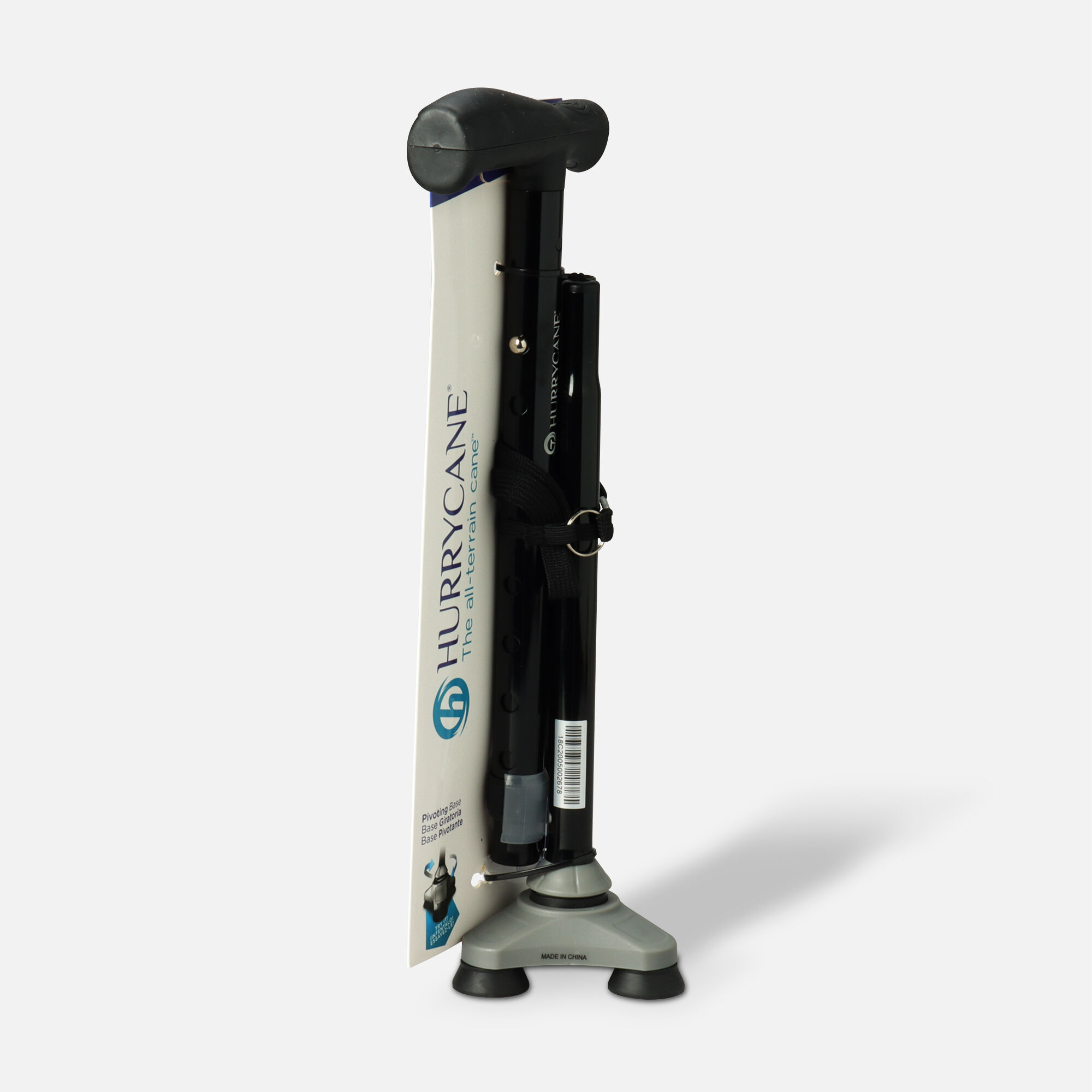 HurryCane Freedom Edition Folding Cane, Black, large