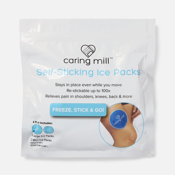 Caring Mill™ Self Sticking Reusable Ice Packs, Set of 4 (2 Large, 2 Mini), , large