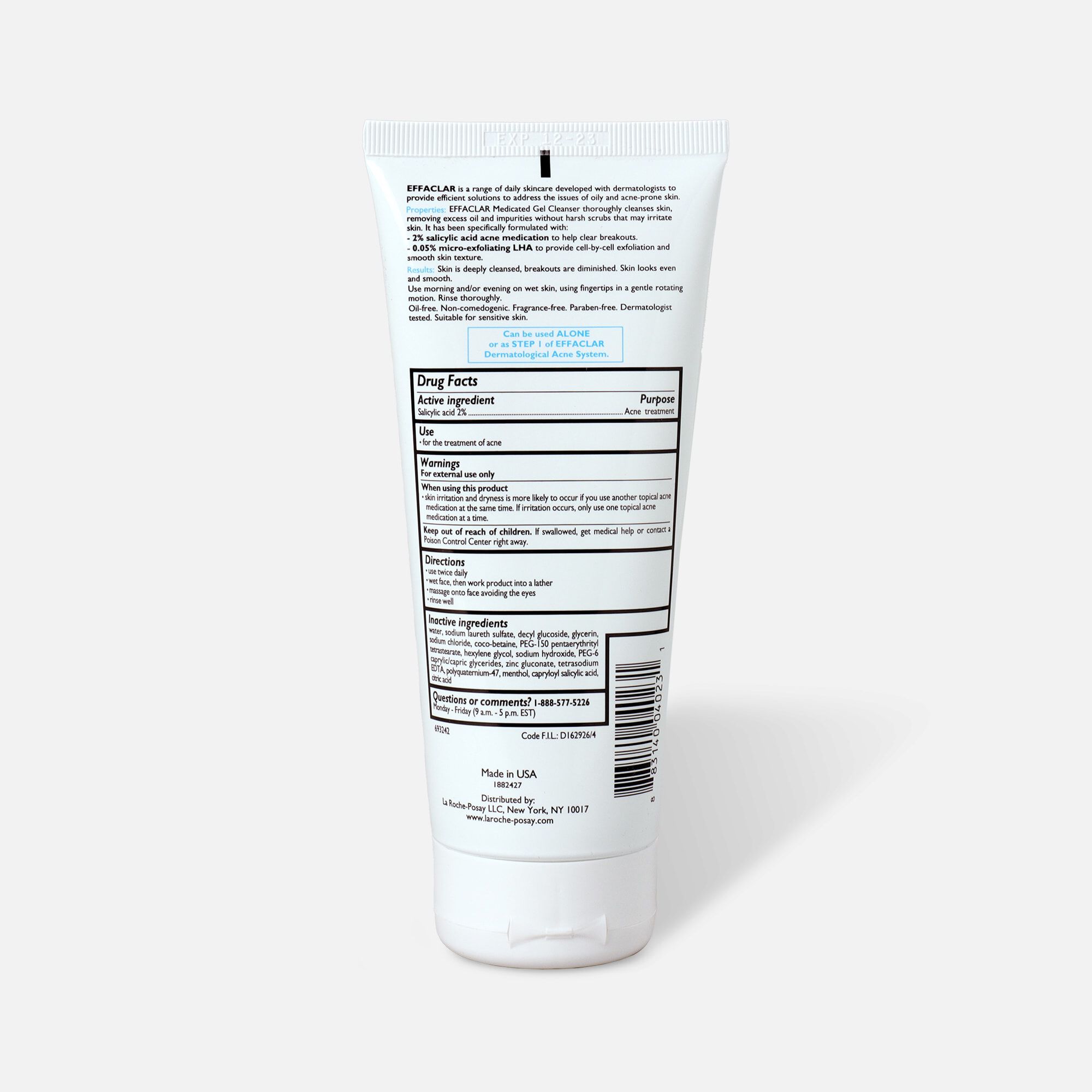 La Roche-Posay Effaclar Medicated Gel Acne Cleanser, 6.76 oz., , large