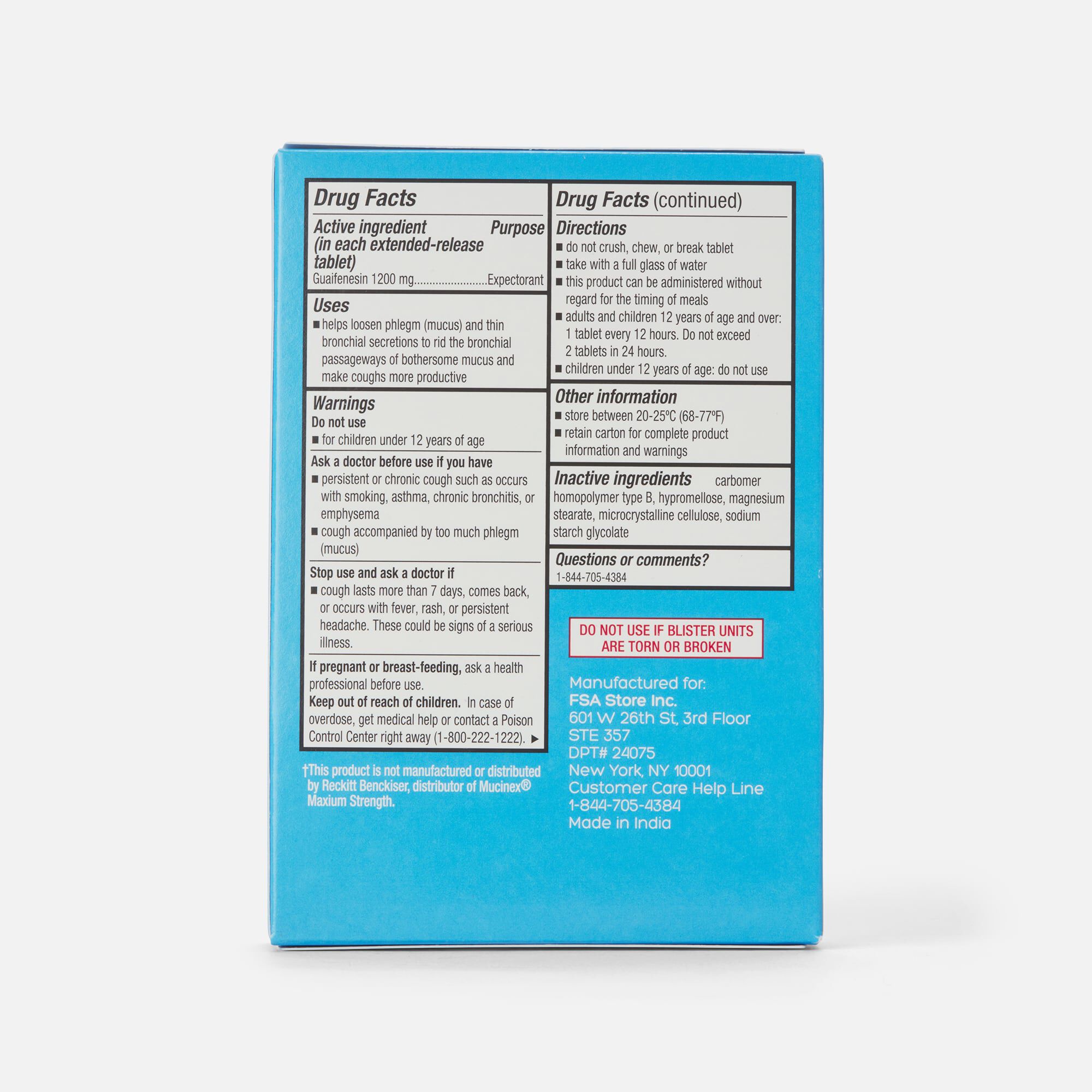 Caring Mill™ Mucus-ER Max Guaifenesin Extended-Release Bi-Layer Tablets, 28 ct., , large