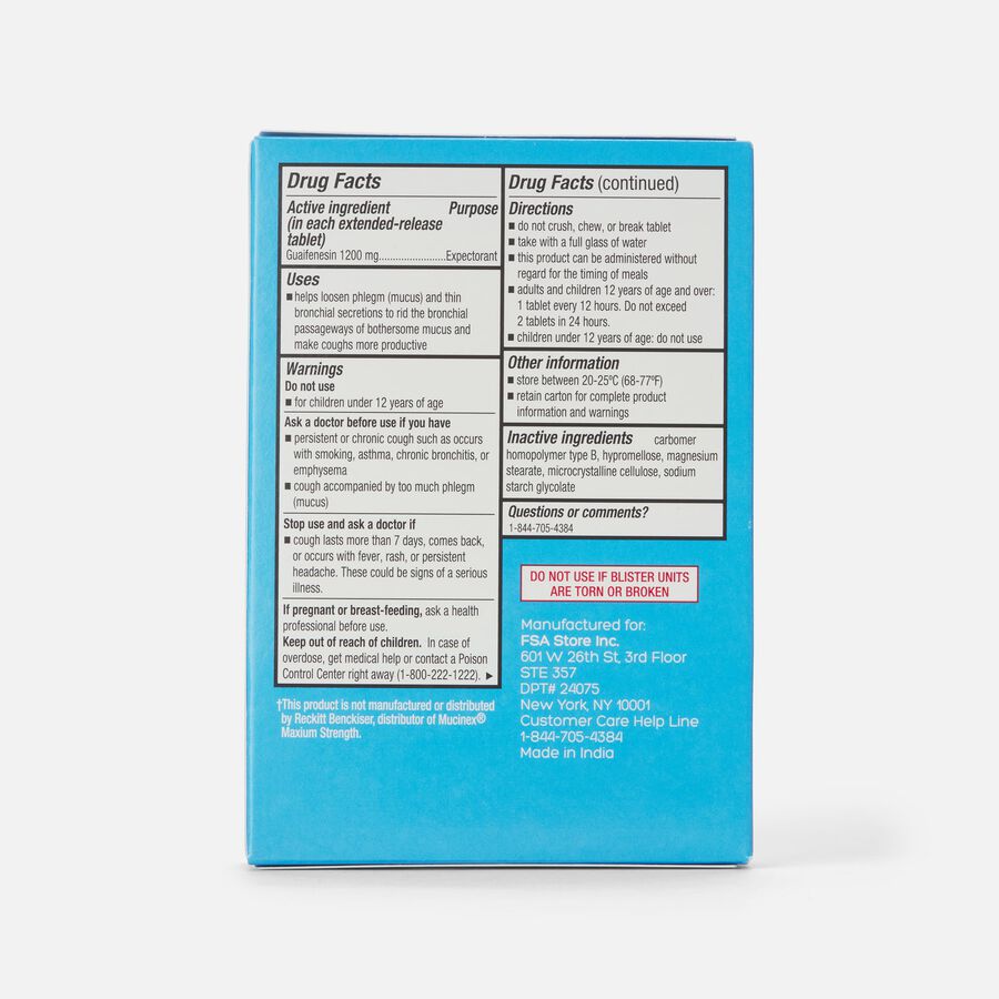 Caring Mill&trade; Mucus-ER Max Guaifenesin Extended-Release Bi-Layer Tablets, 28 ct., , large image number 1