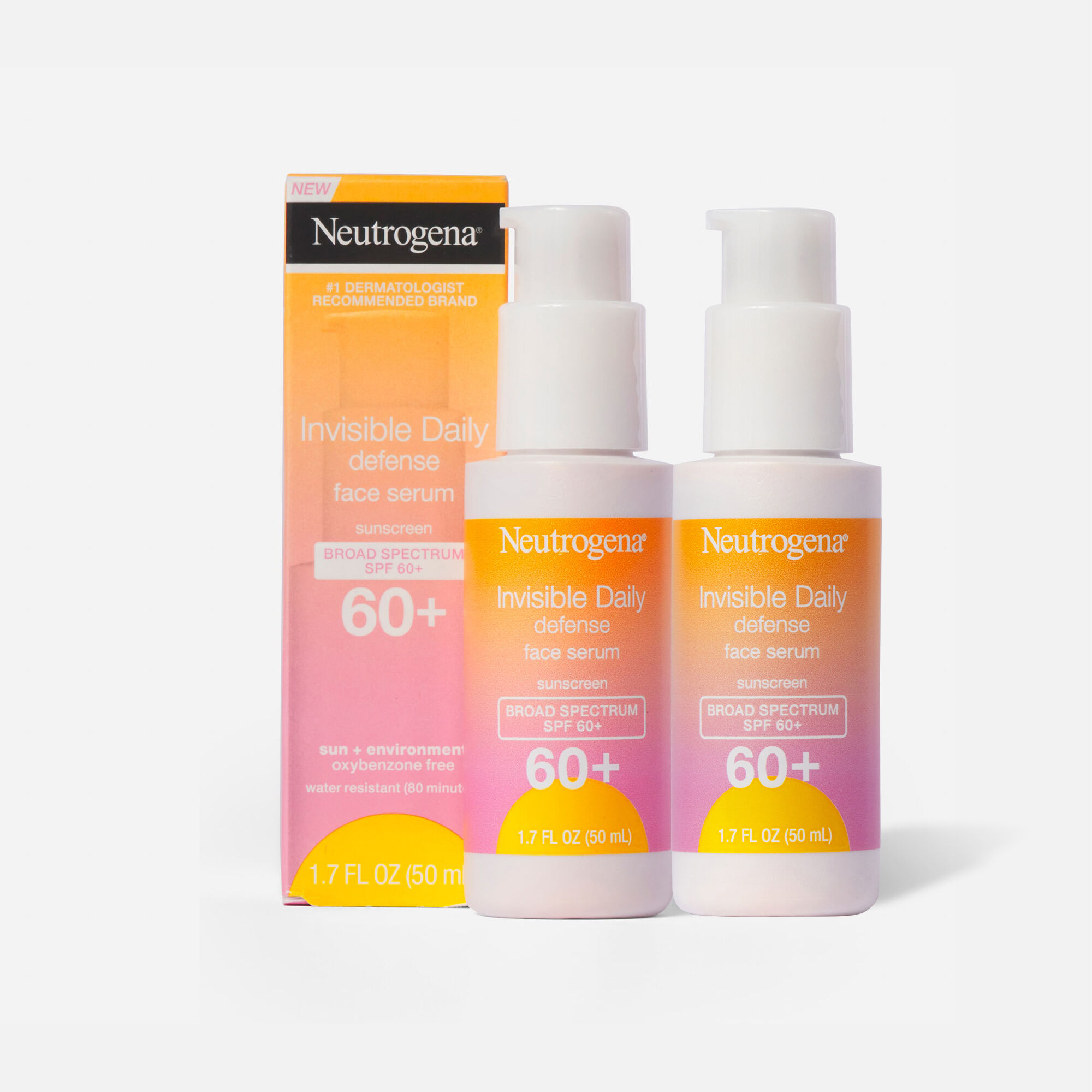 Neutrogena Defense Face Serum, SPF 60+, 1.7 oz. (2-Pack)