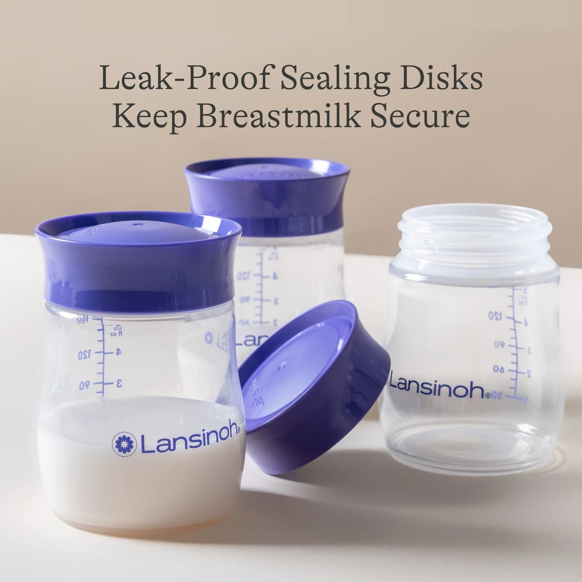 Lansinoh Milk Storage Bottles, 4 ct., , large