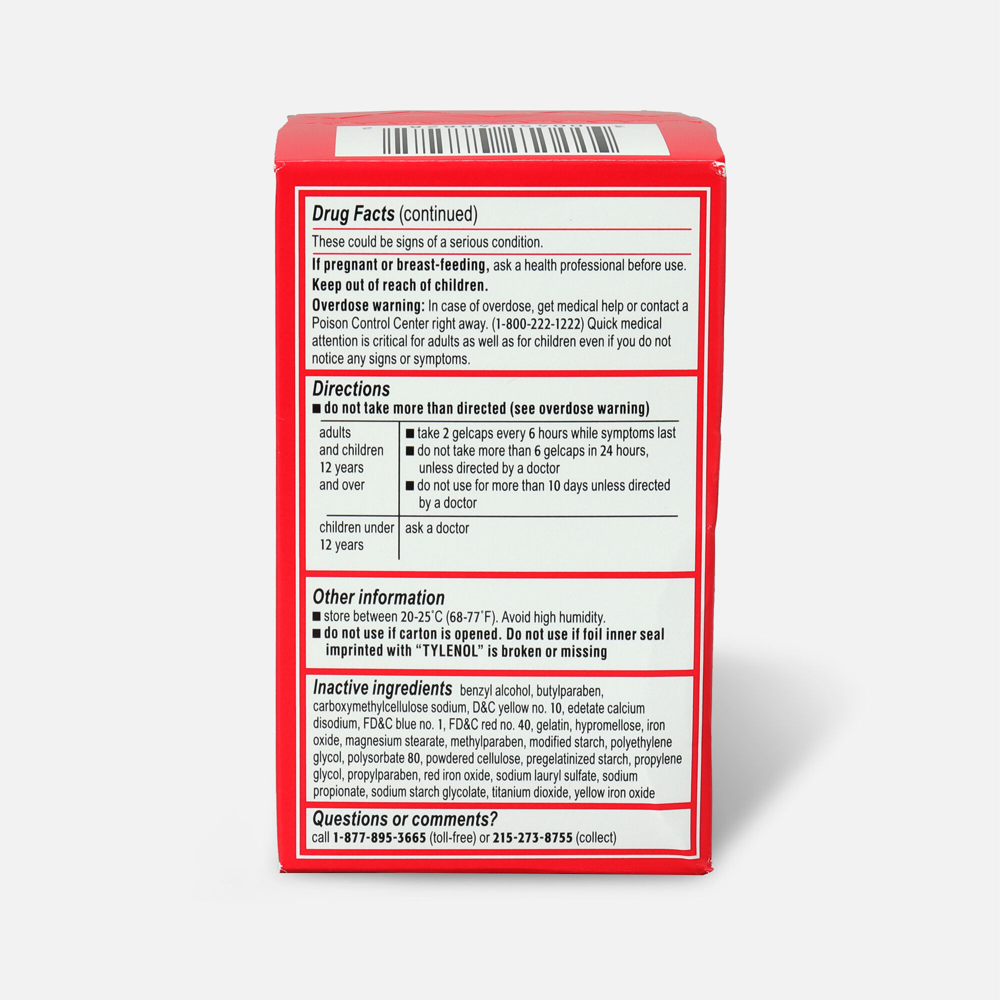 Tylenol Extra Strength Rapid Release Gels, 100 ct., , large