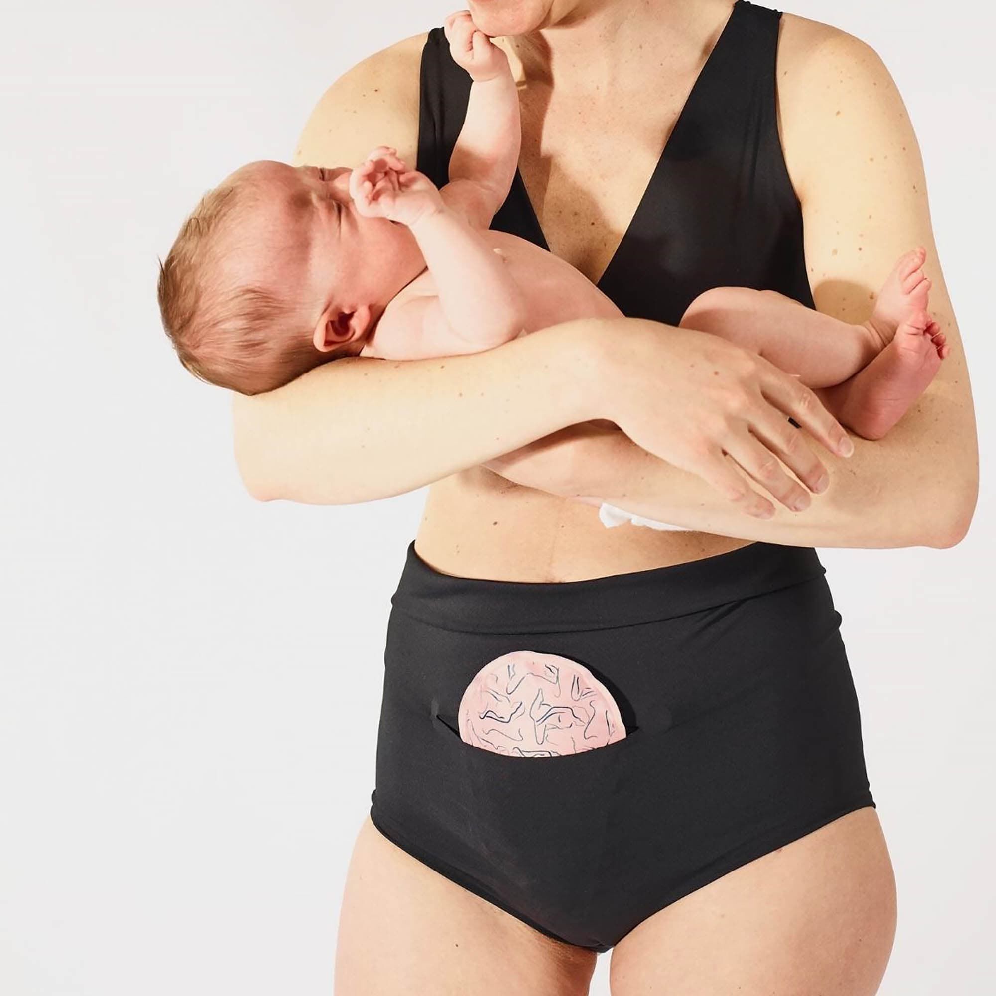 Nyssa FourthWear Postpartum Recovery Underwear & Between Legs Ice/Heat Pack, Black, , large